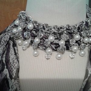 designer Accessories - NIB necklace scarf with beads designer Accessories - NIB necklace scarf with beads